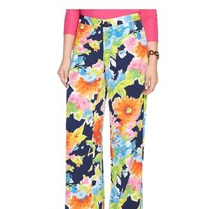 Ralph Lauren floral print wide-leg Palazzo pants.